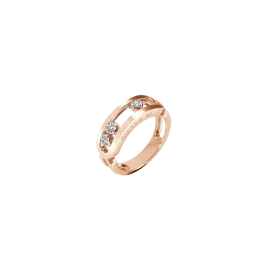 Bague Messika Move Classique en or rose et diamants - Soldat_PL
