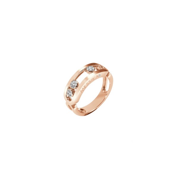 Bague Messika Move Classique en or rose et diamants - Soldat_PL