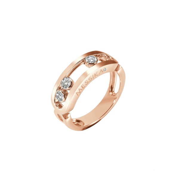 Bague Messika Move Classique en or rose et diamants