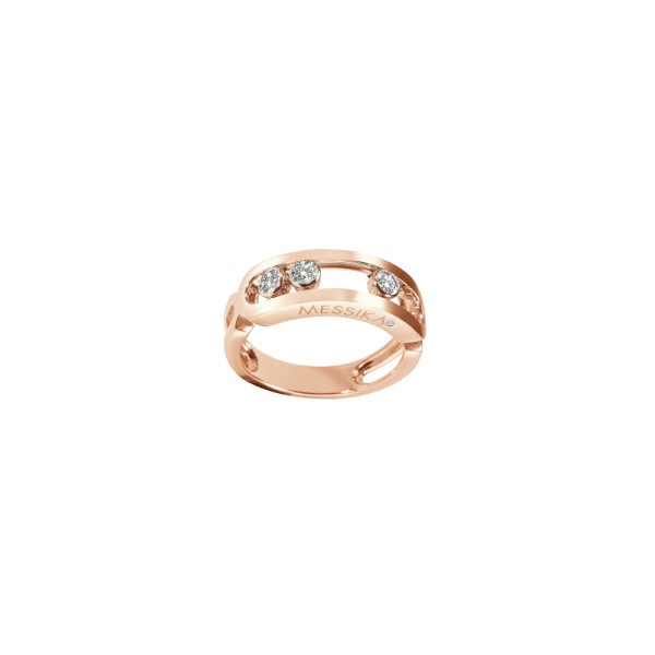 Bague Messika Move Classique en or rose et diamants
