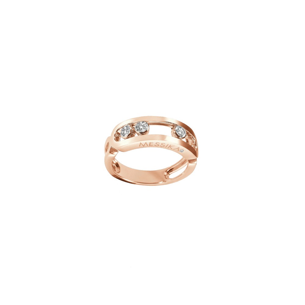 Bague Messika Move Classique en or rose et diamants