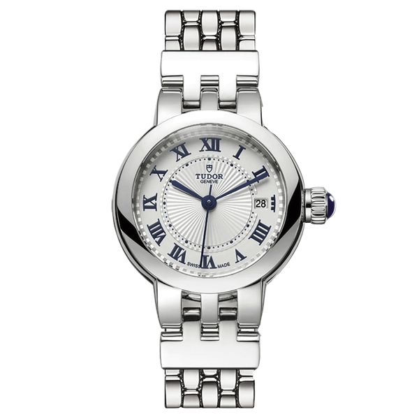 Montre Tudor Clair de Rose automatique index chiffres romains cadran opalin bracelet acier 26 mm M35200-0001