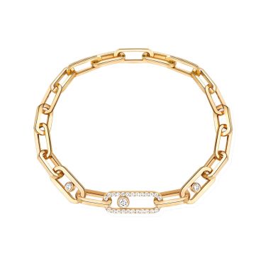 Messika Move Link bracelet in yellow gold and diamonds