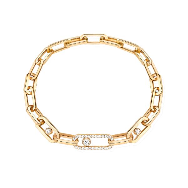 Messika Move Link bracelet in yellow gold and diamonds