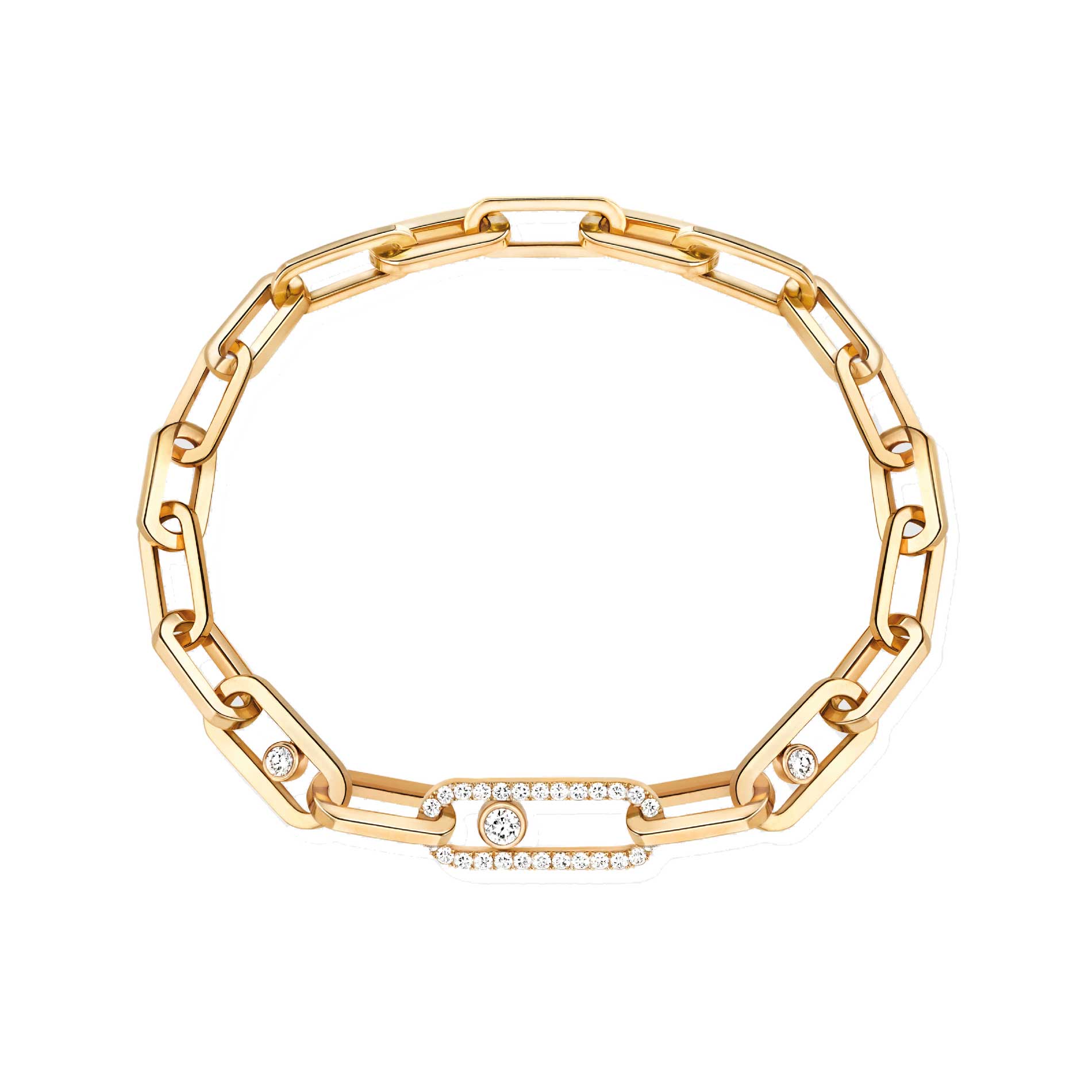 Messika Move Link bracelet in yellow gold and diamonds