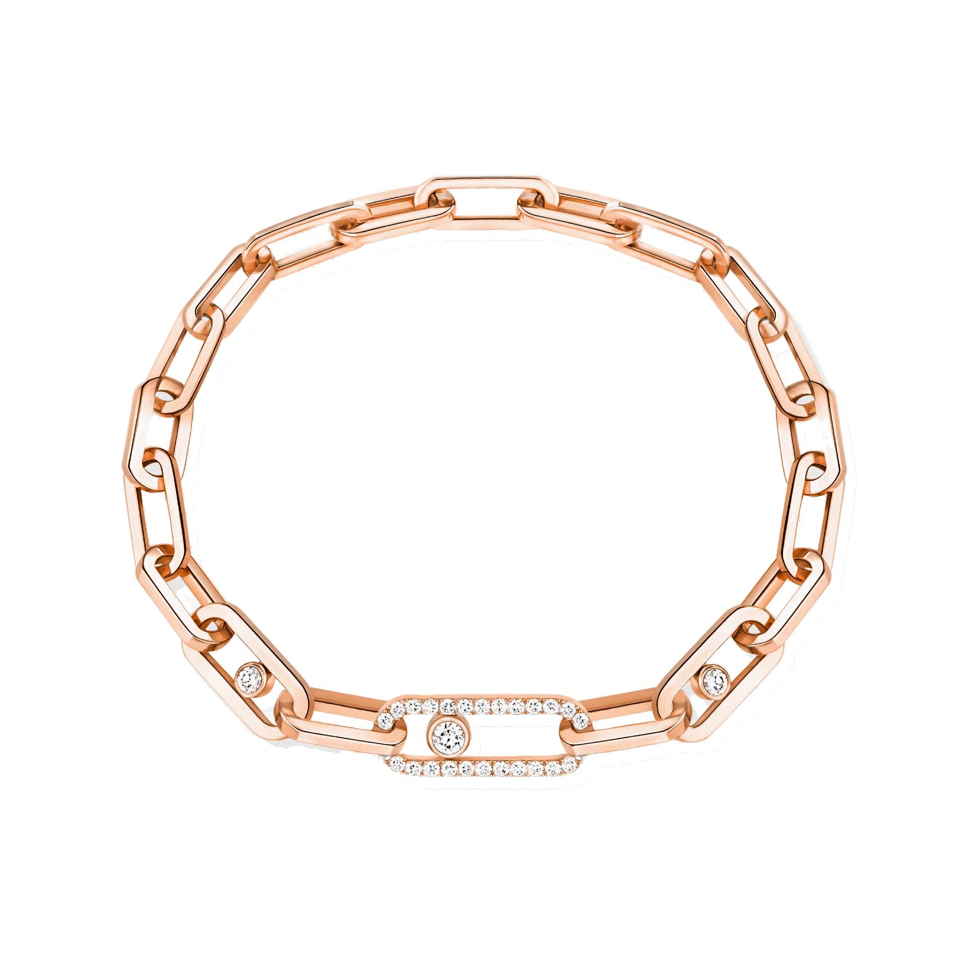 Messika Move Link bracelet in rose gold and diamonds