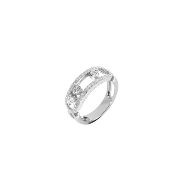 Bague Messika Move Classique Pavée or blanc et diamants