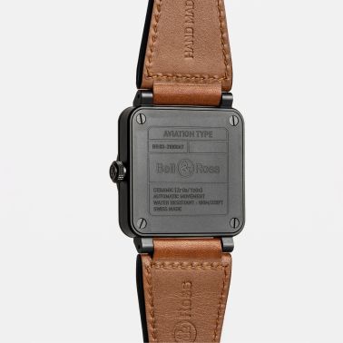 Bell & Ross New BR 03 Heritage automatic ceramic black dial leather strap 41 mm