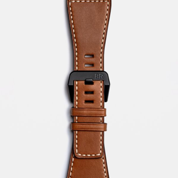 Bell & Ross New BR 03 Heritage automatic ceramic black dial leather strap 41 mm