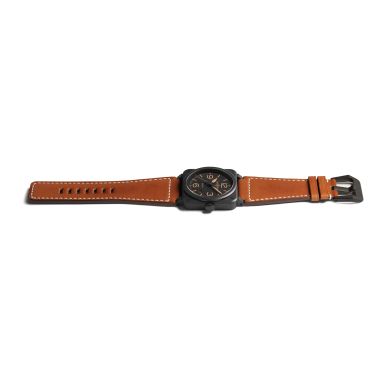 Bell & Ross New BR 03 Heritage automatic ceramic black dial leather strap 41 mm