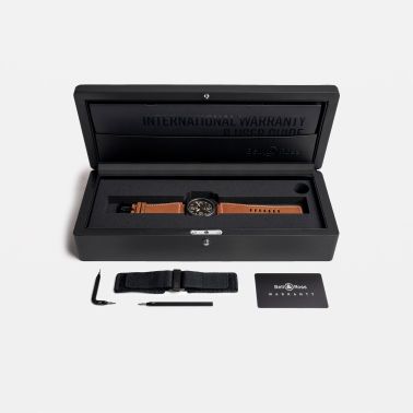 Bell & Ross New BR 03 Heritage automatic ceramic black dial leather strap 41 mm