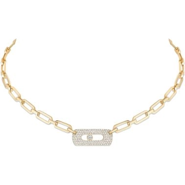 Messika Move Link necklace in yellow gold and diamonds