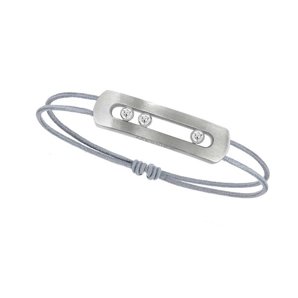 Messika Move Titanium bracelet in natural titanium and diamonds 