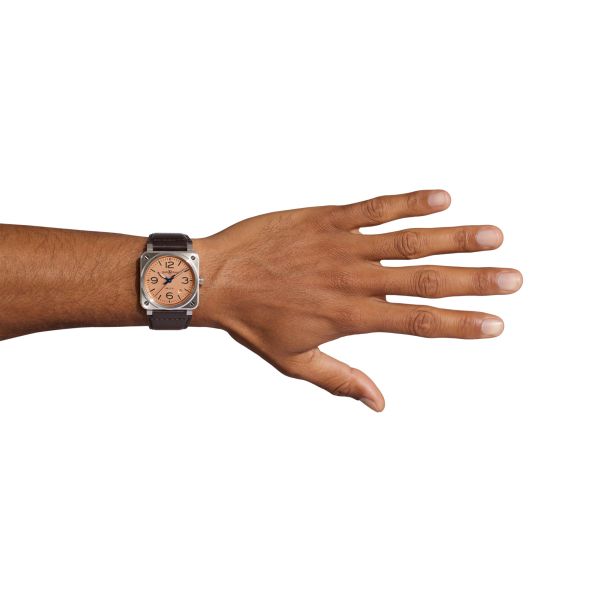 Bell & Ross New BR 03 Copper automatic copper dial leather strap 41 mm