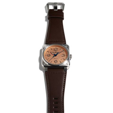 Bell & Ross New BR 03 Copper automatic copper dial leather strap 41 mm