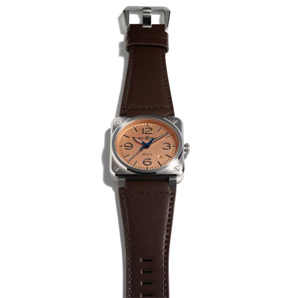 Bell & Ross New BR 03 Copper automatic copper dial leather strap 41 mm