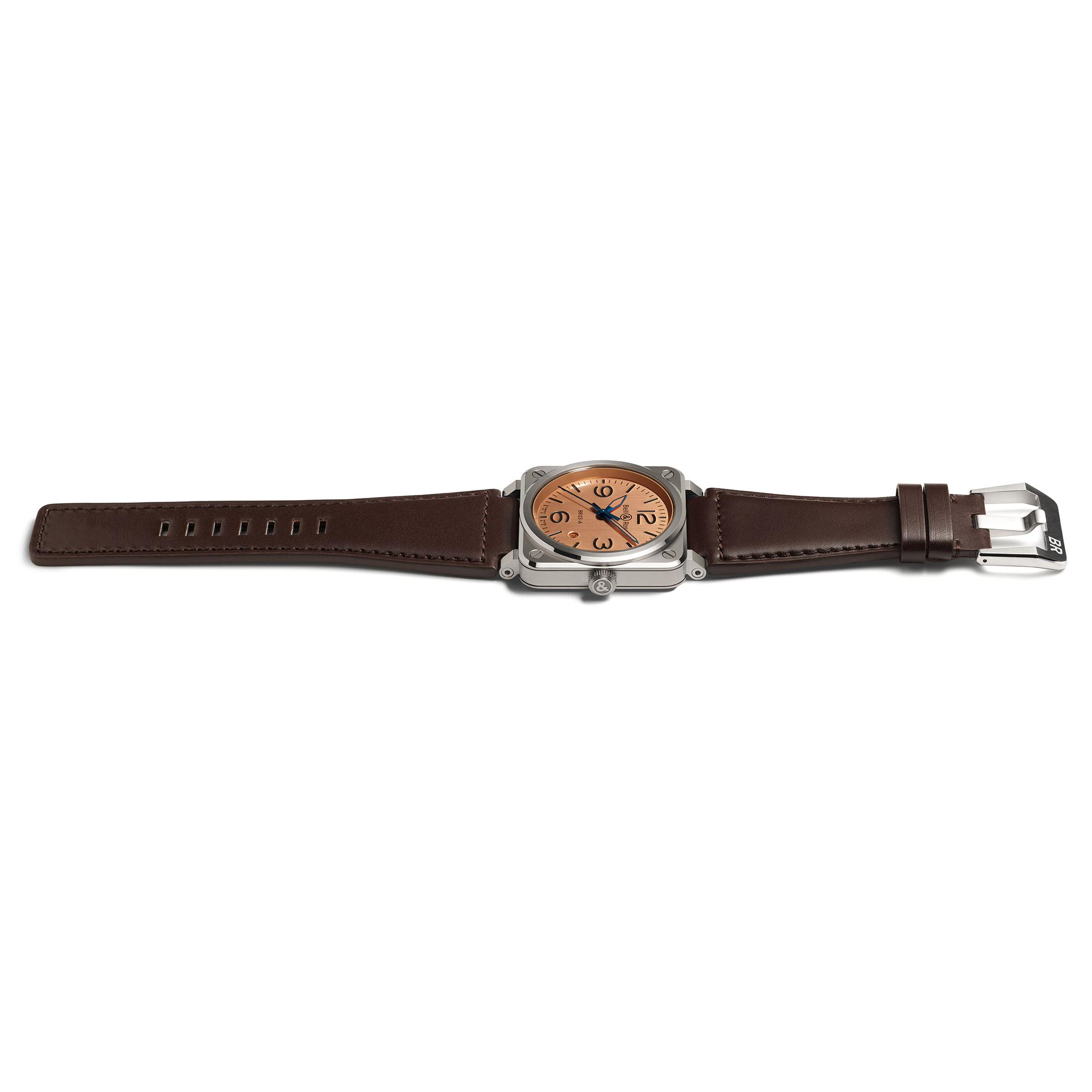 Bell & Ross New BR 03 Copper automatic copper dial leather strap 41 mm