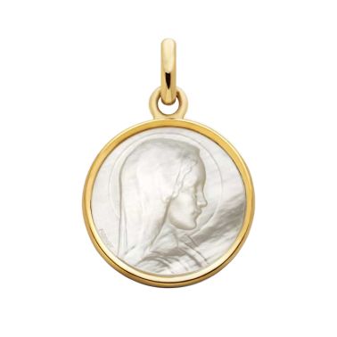 Médaille Arthus Bertrand Vierge jeune en or jaune et nacre J2720X0000