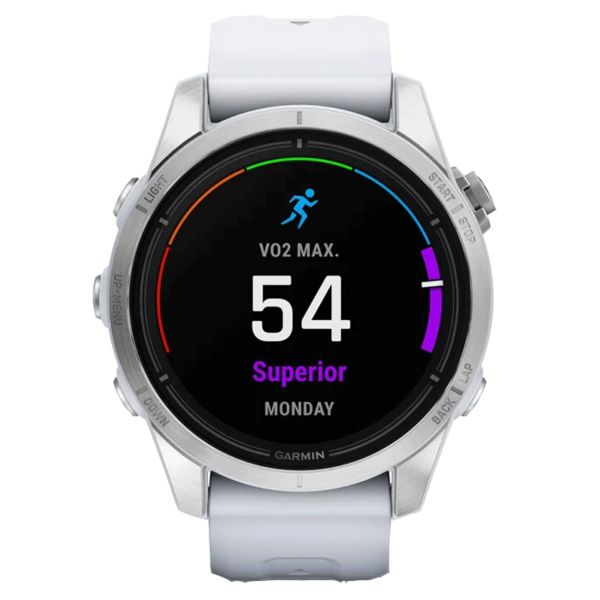 Montre Garmin Epix Pro (Gen2) Standard Edition bracelet silicone blanc 42 mm 010-02802-01