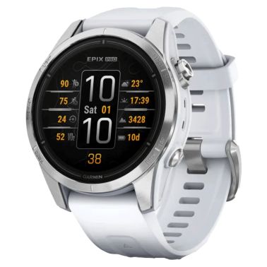 Garmin Epix Pro (Gen2) Standard Edition watch white silicone strap 42 mm 010-02802-01