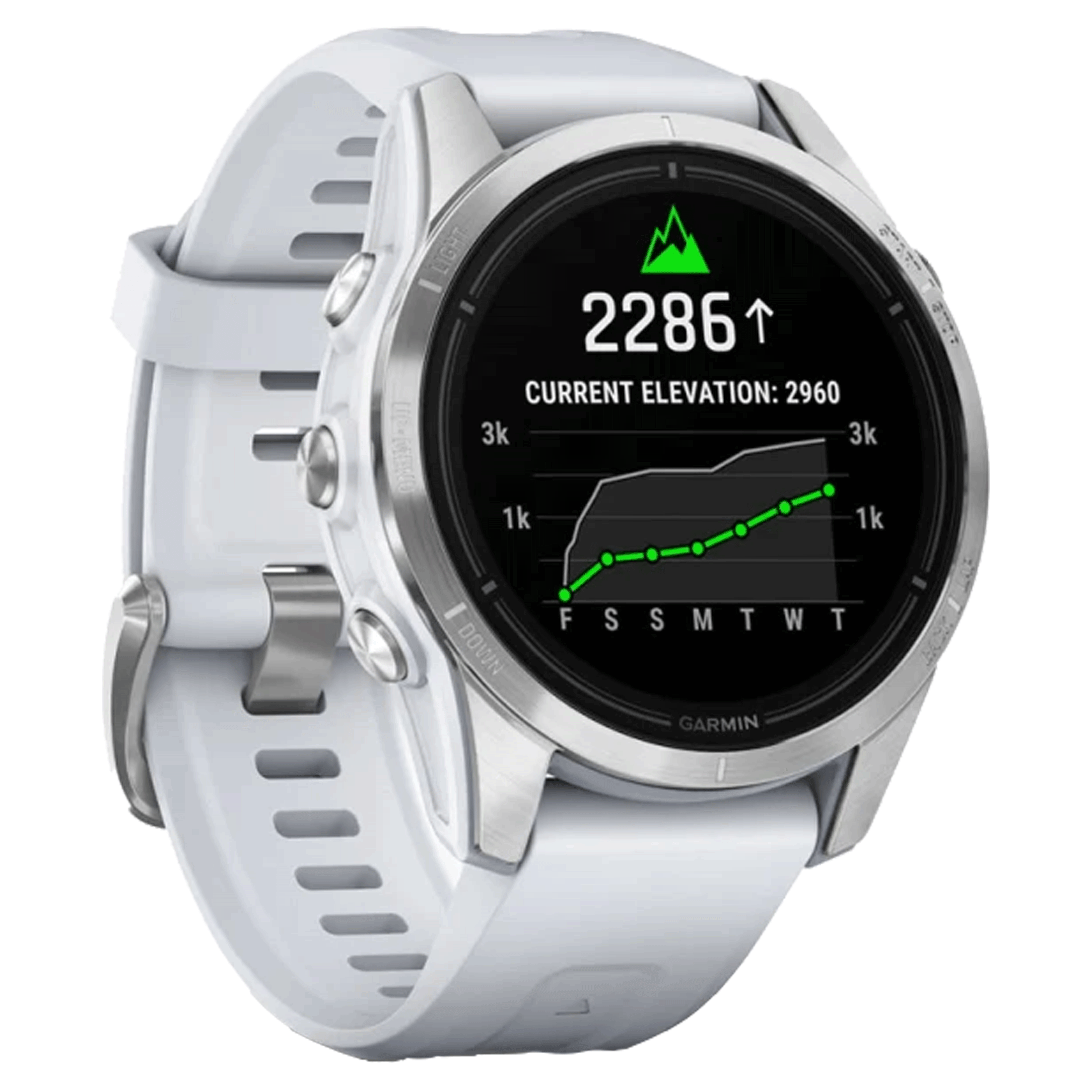 Garmin Epix Pro (Gen2) Standard Edition watch white silicone strap 42 mm 010-02802-01