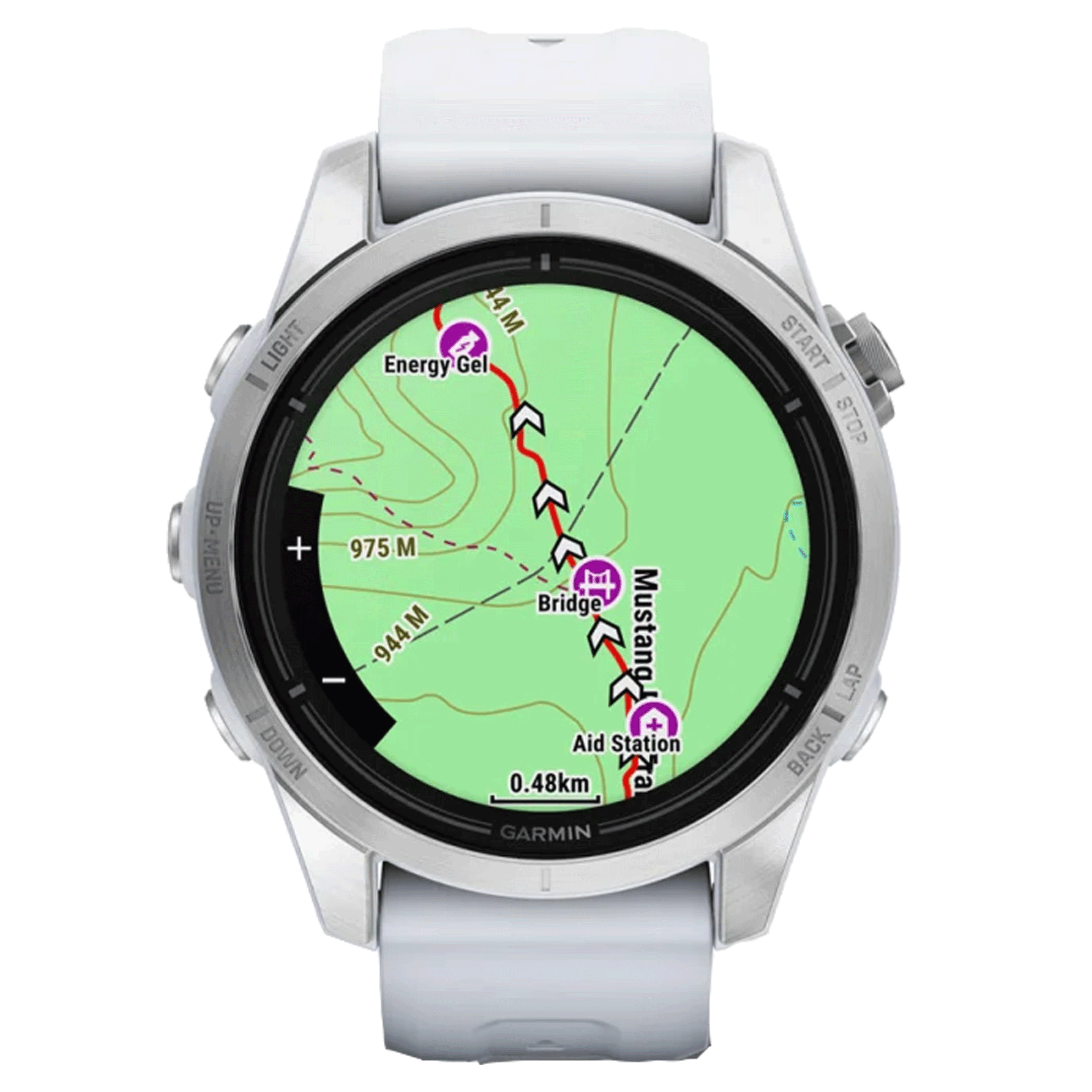 Garmin Epix Pro (Gen2) Standard Edition watch white silicone strap 42 mm 010-02802-01