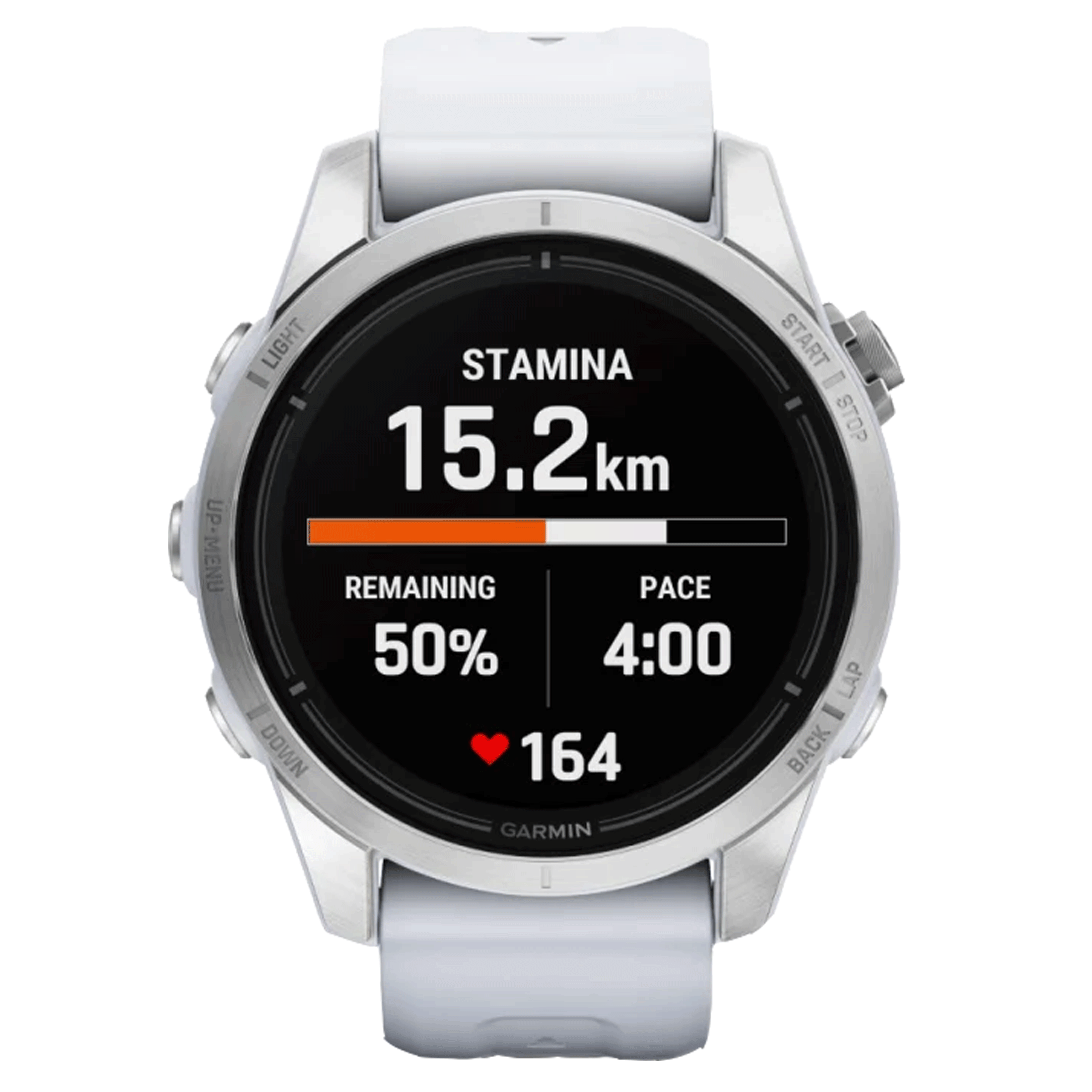 Garmin Epix Pro (Gen2) Standard Edition watch white silicone strap 42 mm 010-02802-01