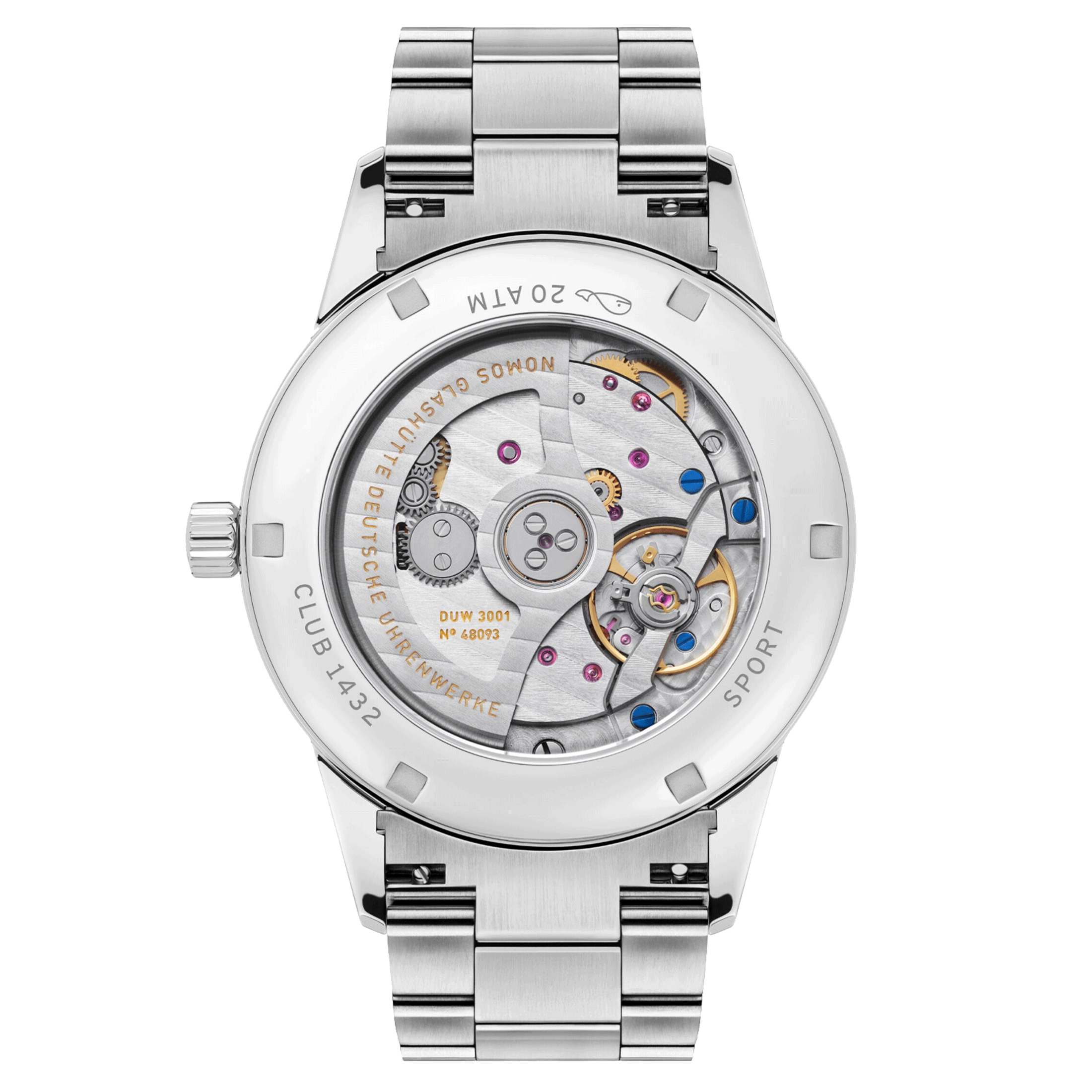 Montre Nomos Club Sport Neomatik Tabac automatique fond saphir cadran brun bracelet acier 39,5 mm 760