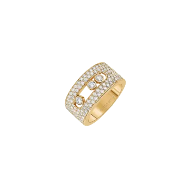 Bague Messika Move Joaillerie M Full Pavé en or jaune et diamants