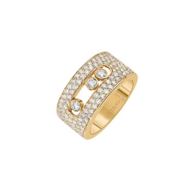 Bague Messika Move Joaillerie M Full Pavé en or jaune et diamants