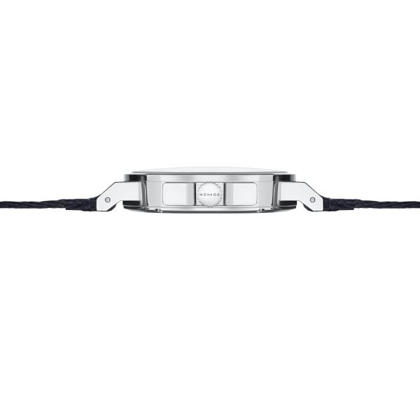 Nomos Ahoi Neomatik Date Ciel automatic watch stainless steel back blue dial blue fabric strap 38.5 mm 516