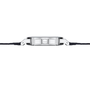 Nomos Ahoi Neomatik Date Ciel automatic watch sapphire back blue dial blue fabric strap 38.5 mm 526