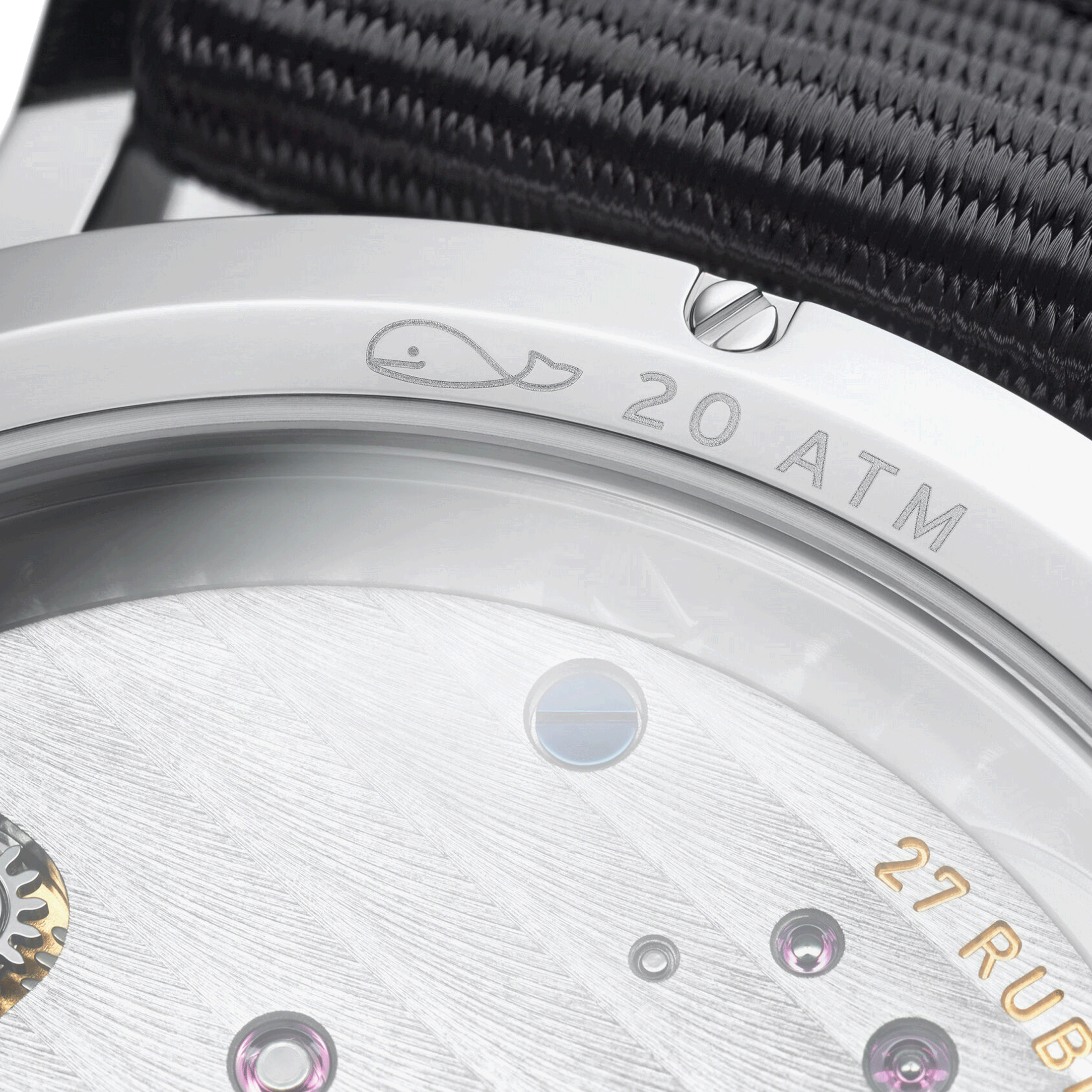Nomos Ahoi Neomatik Date Ciel automatic watch sapphire back blue dial blue fabric strap 38.5 mm 526
