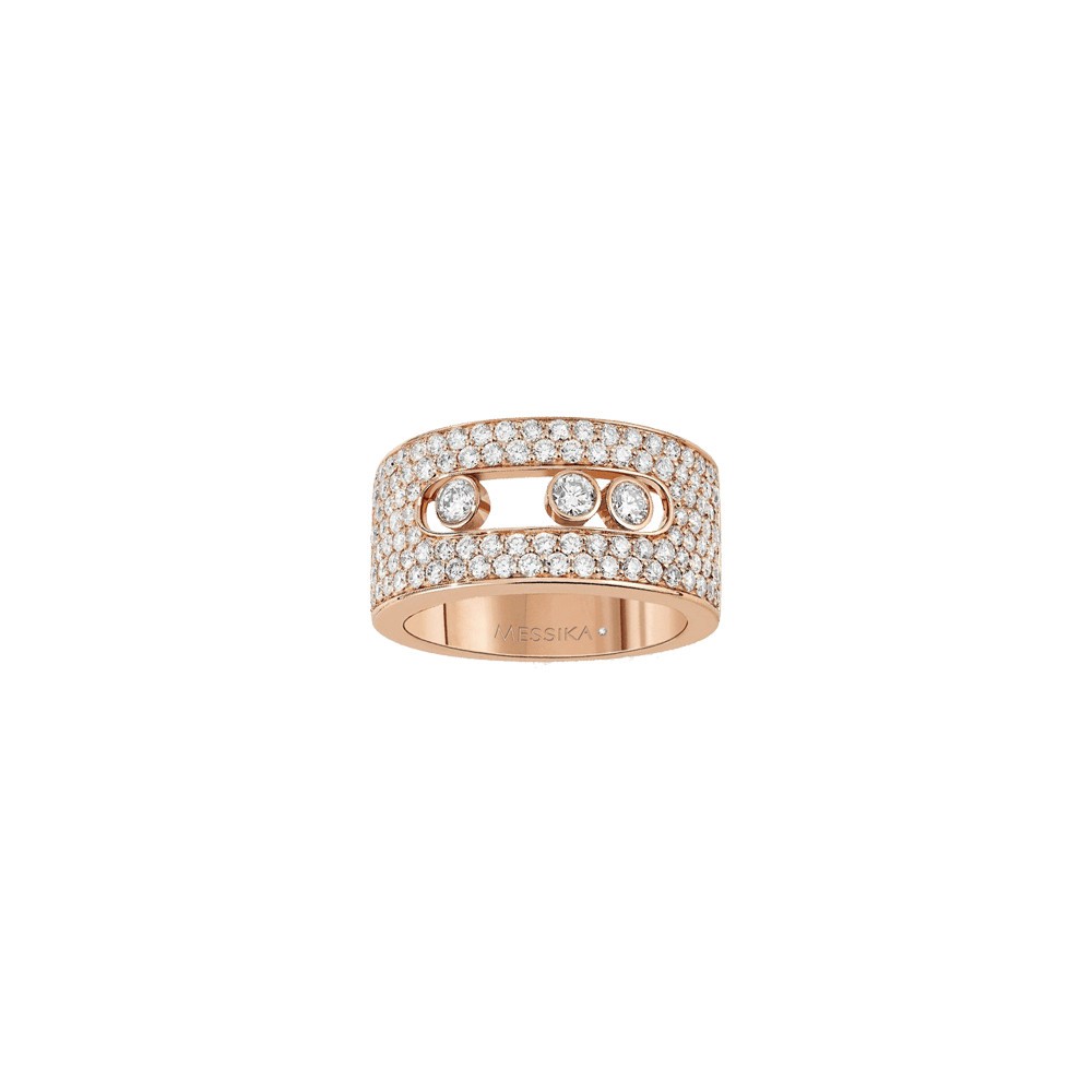 Bague Messika Move Joaillerie M Full Pavé en or rose et diamants