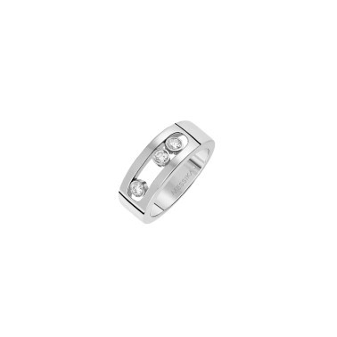 Bague Messika Move Joaillerie S en or blanc et diamants - Soldat_PL