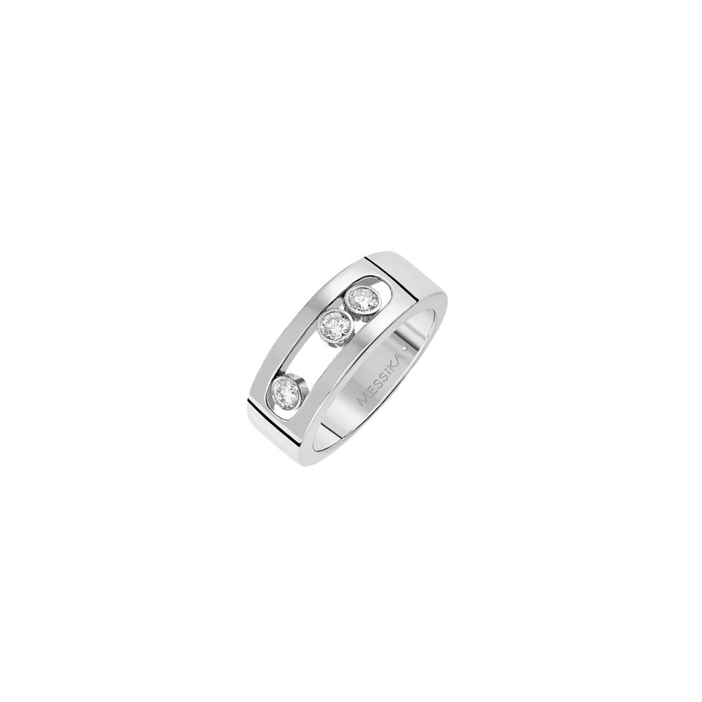 Bague Messika Move Joaillerie S en or blanc et diamants - Soldat_PL