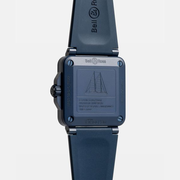 Montre Bell & Ross BR 03-92 Diver Tara céramique automatique cadran bleu bracelet caoutchouc 42 mm