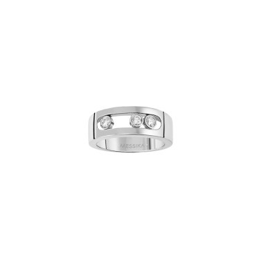 Bague Messika Move Joaillerie S en or blanc et diamants - Top