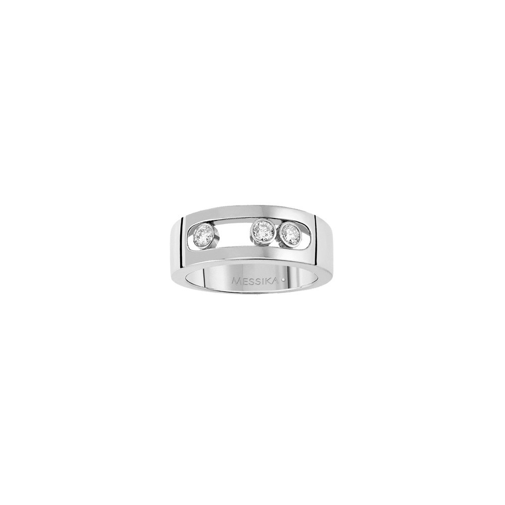 Bague Messika Move Joaillerie S en or blanc et diamants - Top