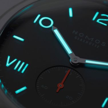 NOMOS Club Campus mechanical watch grey leather strap 36 mm