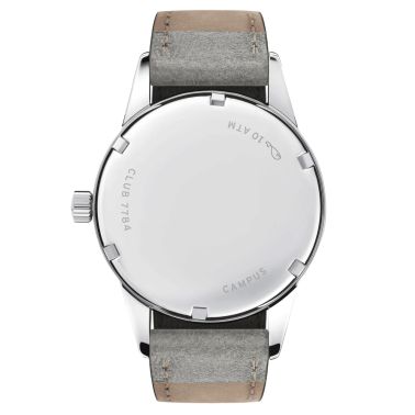 Montre NOMOS Club Campus mécanique bracelet cuir gris 36 mm 708