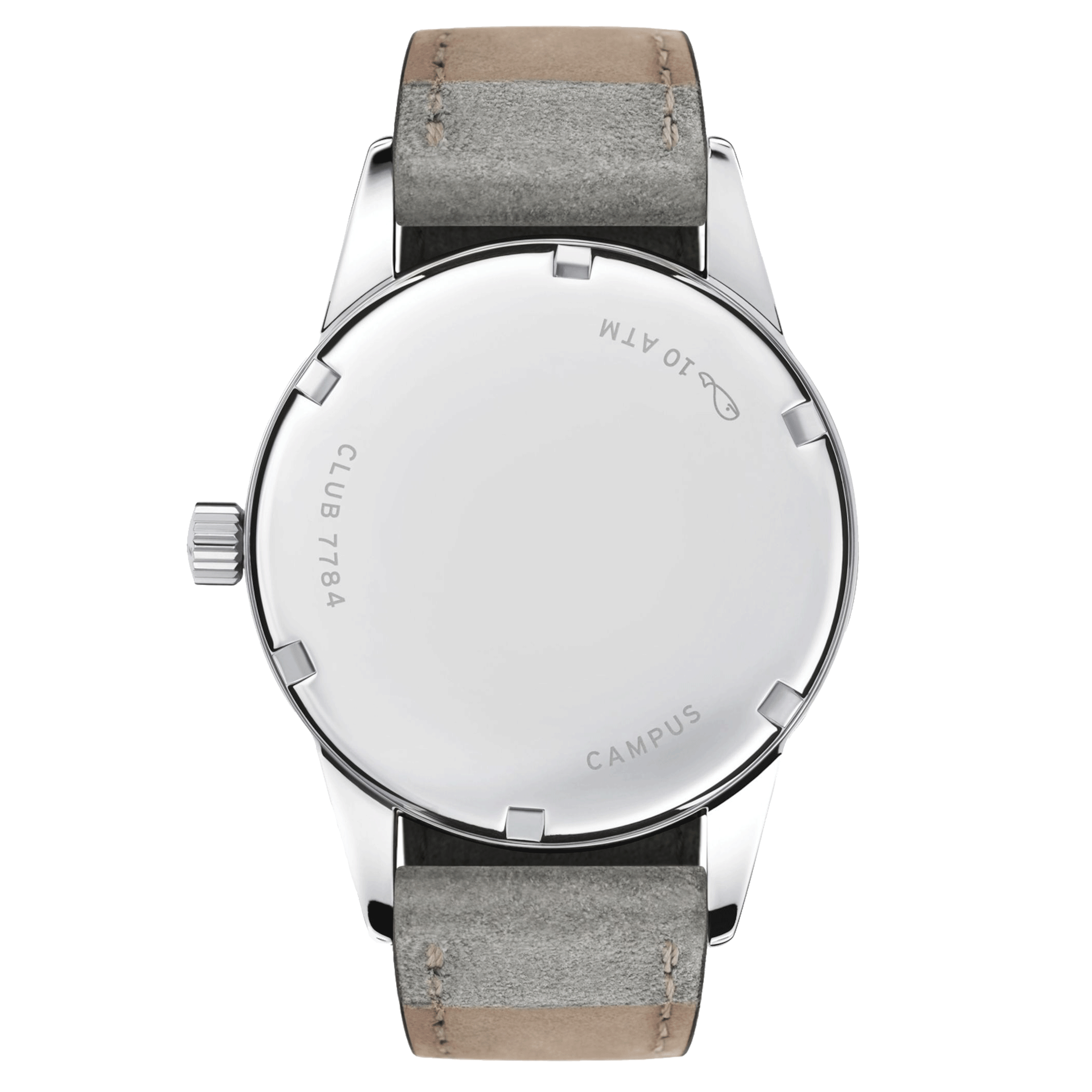 NOMOS Club Campus mechanical watch grey leather strap 36 mm