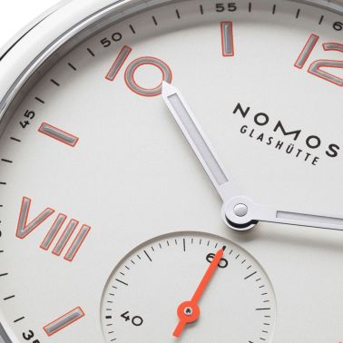 NOMOS Club Campus mechanical watch grey leather strap 36 mm