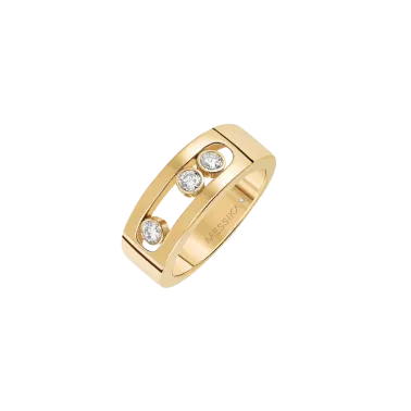 Bague Messika Move Joaillerie S en or jaune et diamants - Soldat