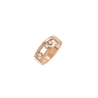 Bague Messika Move Joaillerie S en or rose et diamants - Soldat_PL