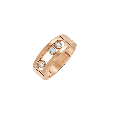 Bague Messika Move Joaillerie S en or rose et diamants - Soldat