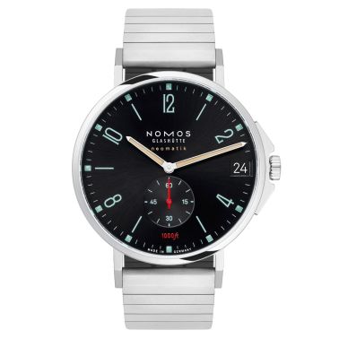 Montre NOMOS Tangente Sport Neomatik 42 date automatique cadran bleu noir bracelet acier 42 mm 581