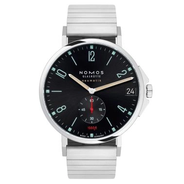 Montre NOMOS Tangente Sport Neomatik 42 date automatique cadran bleu noir bracelet acier 42 mm 581