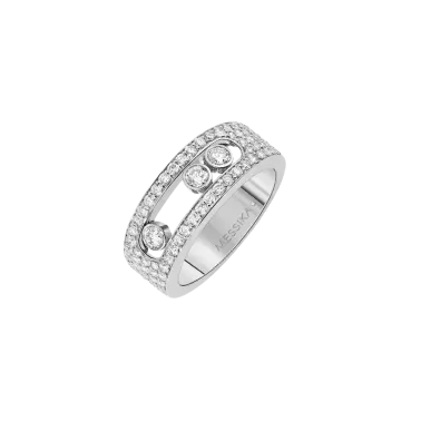 Bague Messika Move Joaillerie S Full Pavé en or blanc et diamants