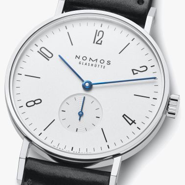 NOMOS Tangente mechanical watch sapphire back sapphire back black genuine leather strap 35 mm